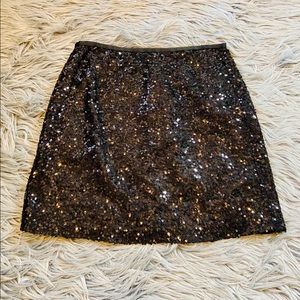 Like New Black Sequin J Crew Skirt